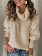Alina - Damen Pullover mit hohem Halsausschnitt