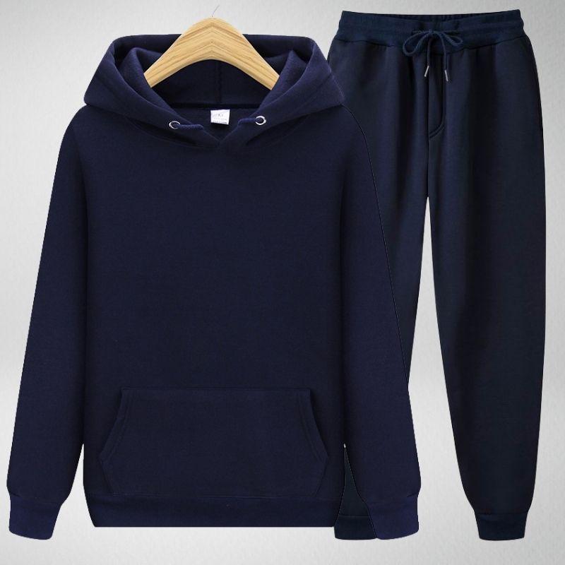 Hefner - Einfarbiges Set aus Hoodie und Hose