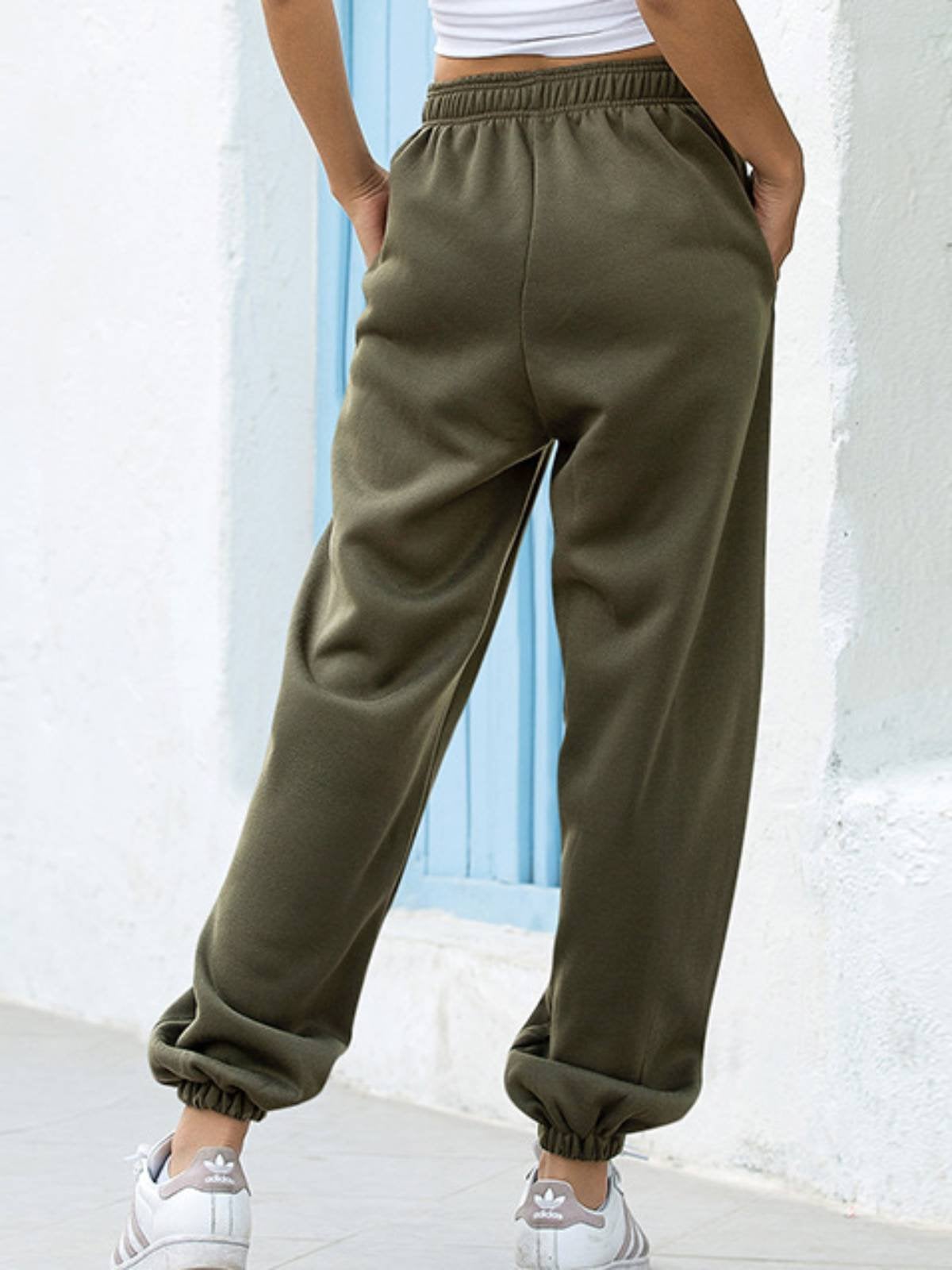 Su - Baumwollgemisch Taschen Unifarben Hosen